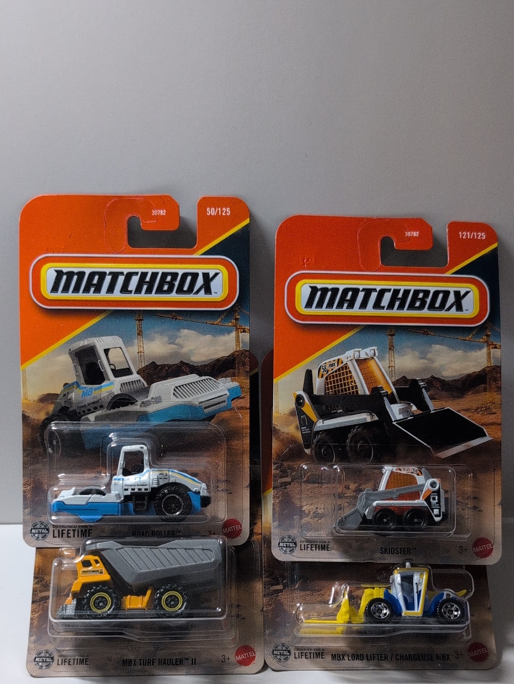Matchbox MBX Hauler Roller Skidster Load Lifter Work Vehicles Toy Car Lot 4 NEW!